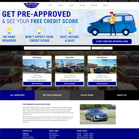 custom auto dealer website